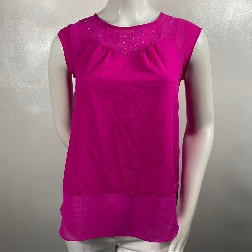 GB Girls Fuchsia Blouse with Beaded size: XL
